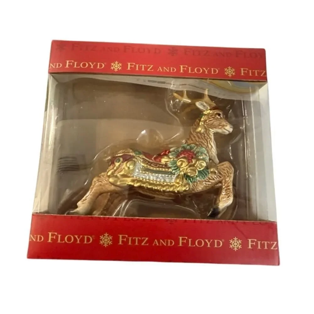Fitz and Floyd Noel Holiday 5295680 2023 Reindeer Ornament New in Box